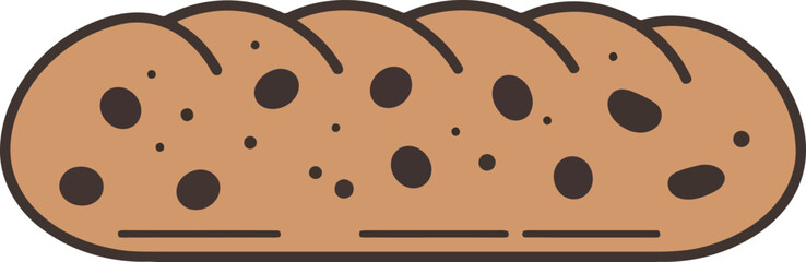Artisan raisin loaf bread baked goods fresh homemade food vector