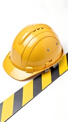 yellow hard hat isolated construction theme