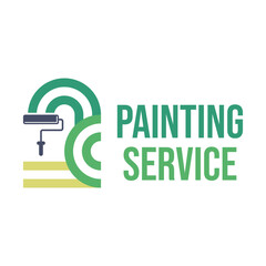 painting service flat minimalist logo design