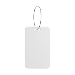 Fototapeta premium Blank rectangular tag on isolated on white background