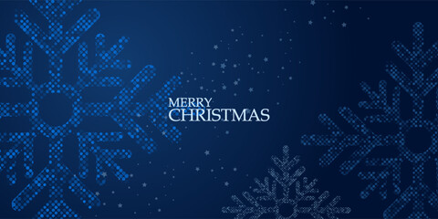 Christmas decoration background. Abstract christmas and New Year design holiday background with snowflakes dots. Vector illustration