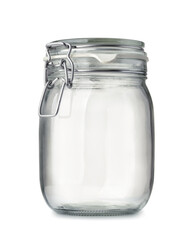 Empty wire bail glass jar