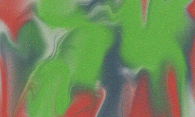 Abstract textured background with vibrant green and red hues