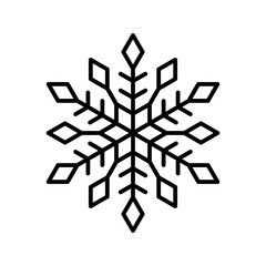 Snowflake outline icon. Vector graphics