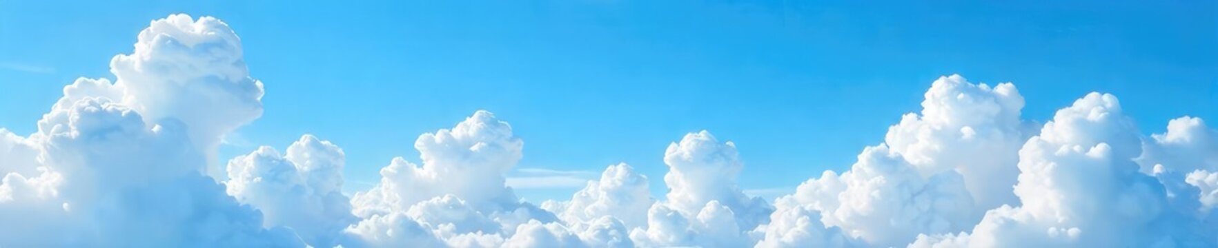 Vast, fluffy cumulus clouds dominate a brilliant azure sky, creating a breathtaking blue-sky cloudscape Perfect for tranquility, serenity, and weather themes , sunny, peaceful, texture