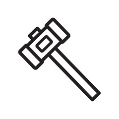 Vector art of sledgehammer icon, a heavy hammer with a long handle