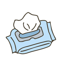 おしりふき・ウェットティッシュの手描きイラスト