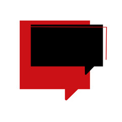 red and black ticket logo isolated on white background 