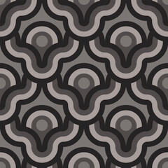 Vector - Arch, lines and circles, seamless pattern. Abstract template