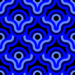 Fototapeta premium Vector - Arch, lines and circles, seamless pattern. Abstract template