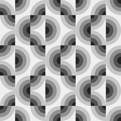 Vector - Arch, lines and circles, seamless pattern. Abstract template