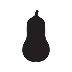 Butternut squash silhouette icon vector flat illustration design on white background