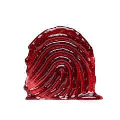 Luxurious deep crimson fruit preserve swirl, glossy with cascading drips, isolated on transparent, extreme macro, chiaroscuro studio lighting, concept of culinary opulence