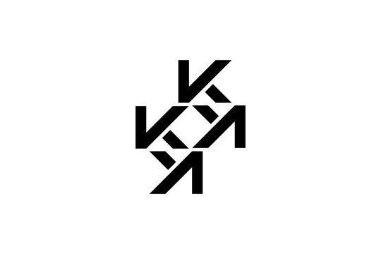 KKN / NKX Monogram Logo &ndash; Interlocking Letters in Abstract Geometric Style for Modern Brand Identity Design