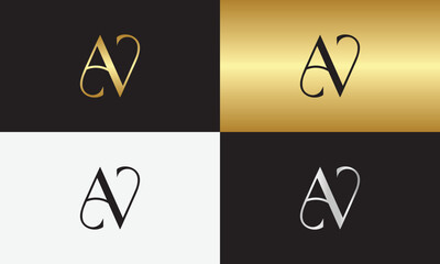 signature initial letter logo design