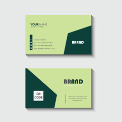 Modern business card design with geometric shapes