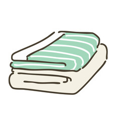 寝具・布団のシンプルな手描きイラスト素材