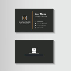 Black elegant modern business card