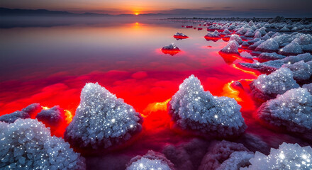 Geothermal Steam Vents and Sulfur Deposits in Volcanic Highlands
A dramatic wide-angle shot of an active, rugged geothermal landscape in the highlands, possibly Iceland