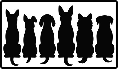 Dogs Editable Vector AI File | Adobe Illustrator | Export to SVG, EPS, PDF, PNG, DXF, JPEG