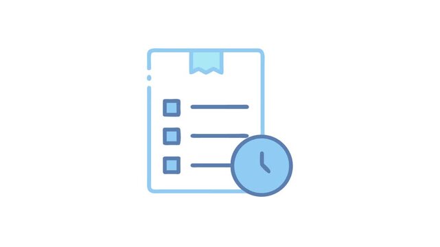 Schedule and time management icon on White Background