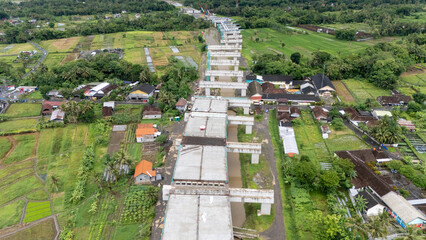 Workers are building a toll road in Bawen, Yogyakarta, improving transport in Central Java