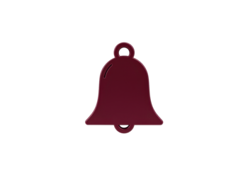Isolated bell reminder for notification sound, communication alert, and alarm application