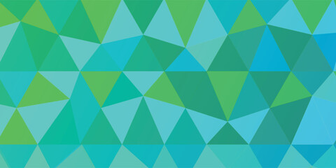 Vibrant Green And Blue Geometric Triangles Pattern For Modern Design Background