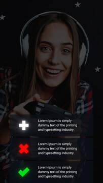 Minimal Checkbox List Overlay With Glowing Icons