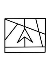 Vector illustration of map on white background