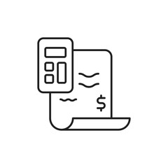 Tax Icon, Accounting Receipt Branding Tool.