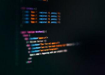 JavaScript JSX Code Editor Dark Mode Interface