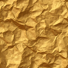 Metallic Gold Foil Crumpled Paper Texture Background Banner Poster Wallpaper