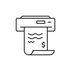 Print Icon, Hardcopy Receipt Presentation Asset.