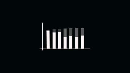 Animated bar graph chart data business finance growth success statistics minimalist black white abstract motion graphics presentation template financial report infographic visualization economic. - Powered by Adobe