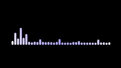 Rhythmic audio frequency sound waves, audio spectrum simulation for music, abstract colorful sound wave equalizer animation. soundtrack audio waveform equalizer on black screen background.4K - Powered by Adobe