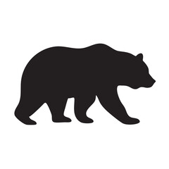 Walking bear silhouette