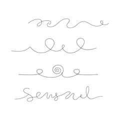 Abstract handdrawn lines and swirls