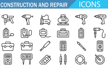 Repair and Maintenance Icons Collection - Vector Tools for Construction and Industrial Use