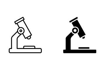 Microscope Icon vector illustration, Set of microscope icons line and glyph, Lab micro scope sign, Micro Scope Editable and fully layered vector icon.