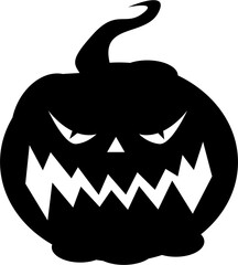 vector of pumpkins associated with Halloween made in black and white