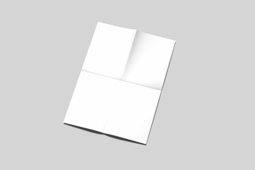 Blank A4 Flyer Brochure Mockup White