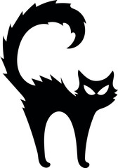 Helloween vector illustration of a cat