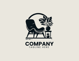 Decor Furniture Vector Logo Illustration