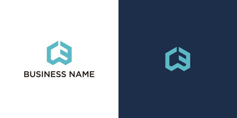 Modern Letter W and E Monogram Logo Design for Corporate and Technology Branding