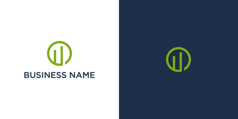 Modern Letter W and D Monogram Logo Design in Circle Shape for Corporate and Financial Branding