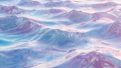 Las suaves olas en tonos pastel que crean un paisaje marino lleno de serenidad y belleza
