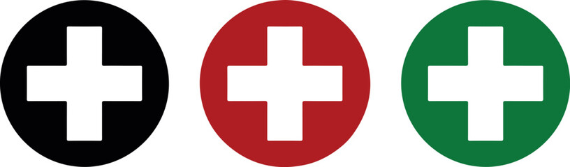 Medical Cross, First aid medical sign flat icon  © Md. Al Amin Jony