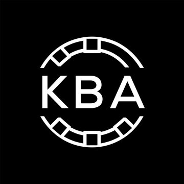 Clean Line Art Monogram Emblem for Brands, KBA Later Logo, Unique Letter  Logo with Circular Motif, 
