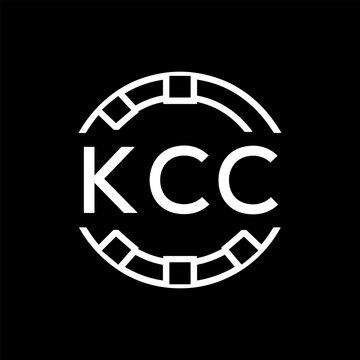 Clean Line Art Monogram Emblem for Brands, KCC Later Logo, Unique Letter  Logo with Circular Motif, 

